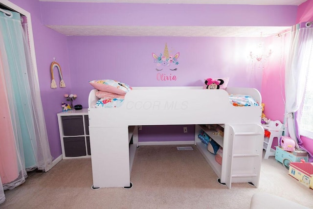view of carpeted bedroom
