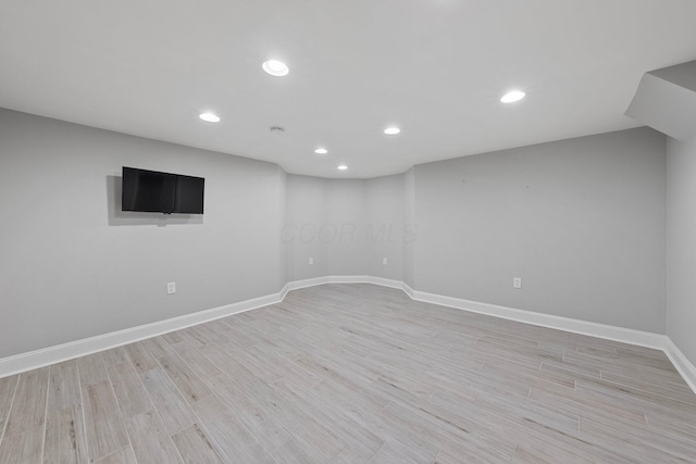 884 Neil Ave, Columbus, OH 43215 - basement featuring recessed lighting and light wood-type flooring