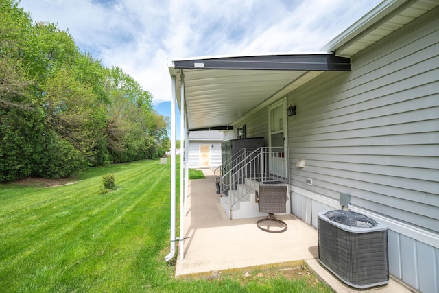 exterior space featuring central AC