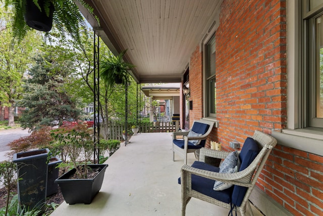 view of patio / terrace with a porch