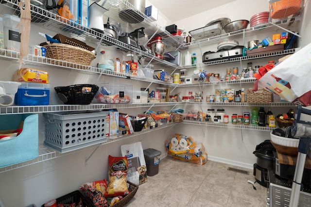 view of storage area