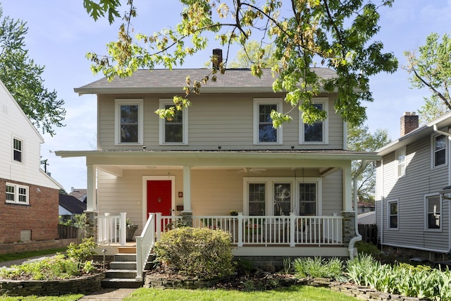 47 Richards Rd, Columbus, OH 43214 - american foursquare style home featuring covered porch