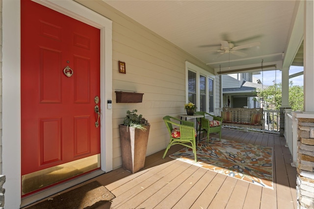 47 Richards Rd, Columbus, OH 43214 - deck with covered porch and ceiling fan
