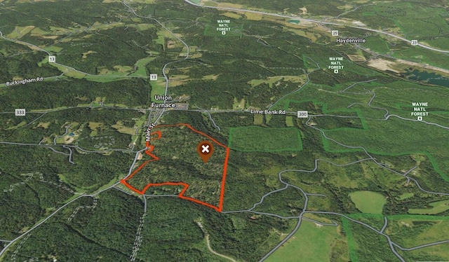 36472 Kern Rd, Nelsonville, OH 45764 - aerial overview of property's location