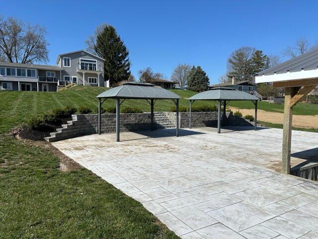 view of patio with a gazebo