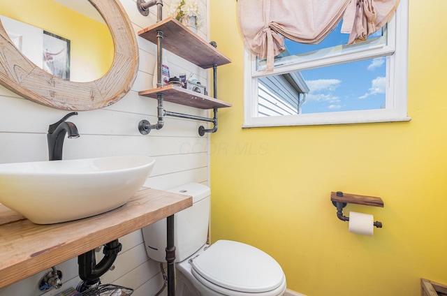 bathroom with a sink and toilet