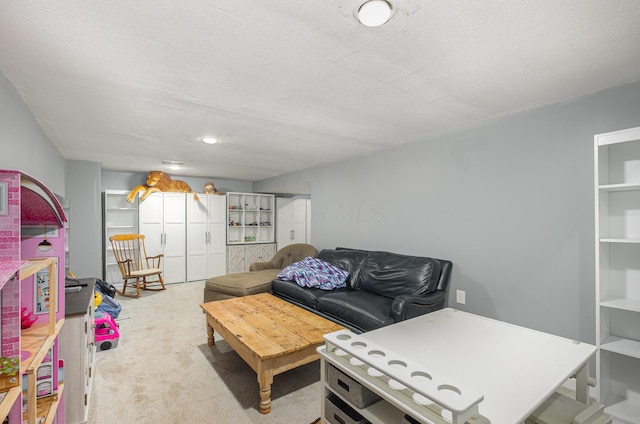 view of carpeted living area