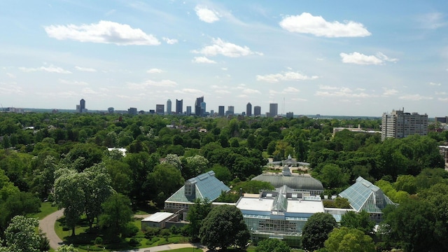 aerial view with a view of city
