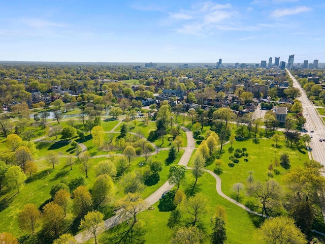 aerial view with a view of city