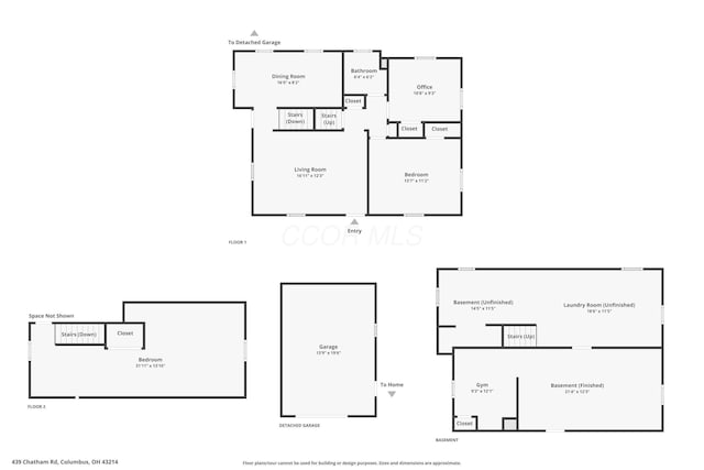 439 Chatham Rd, Columbus, OH 43214 - floor plan