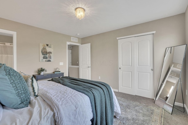 483 Autumn Ridge Cir, Pickerington, OH 43147 - bedroom featuring carpet floors, baseboards, and a closet