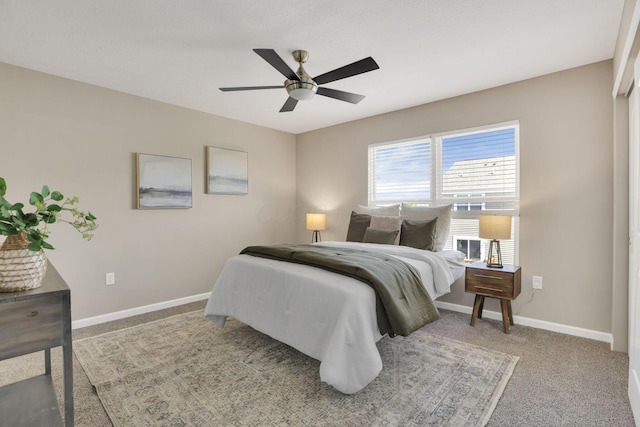 483 Autumn Ridge Cir, Pickerington, OH 43147 - bedroom featuring carpet, baseboards, and ceiling fan