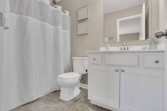 483 Autumn Ridge Cir, Pickerington, OH 43147 - full bath with toilet, tile patterned floors, vanity, and a shower with curtain