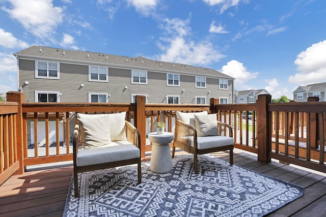 483 Autumn Ridge Cir, Pickerington, OH 43147 - wooden terrace featuring a residential view