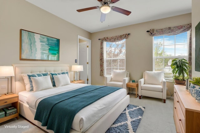 347 Wyncroft Ct, Pataskala, OH 43062 - bedroom with ceiling fan and light carpet
