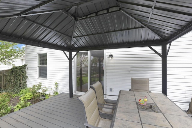 347 Wyncroft Ct, Pataskala, OH 43062 - wooden deck featuring a gazebo and outdoor dining area