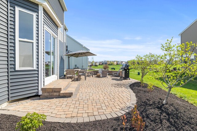 view of patio / terrace with area for grilling