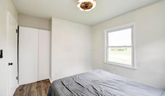 4589 Annhurst Rd, Columbus, OH 43228 - bedroom with wood finished floors and a closet