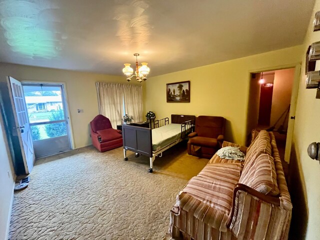 1455 Fairview Ave, Bucyrus, OH 44820 - bedroom featuring carpet floors and a chandelier