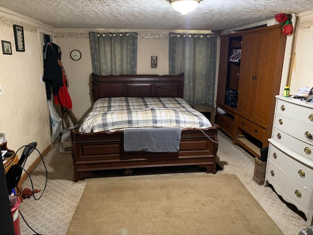 167 Fountain St, Logan, OH 43138 - bedroom with a textured ceiling and light colored carpet