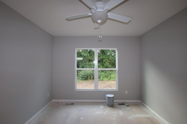 378 Canterbury Rd, Commercial Point, OH 43116 - spare room with a ceiling fan and baseboards