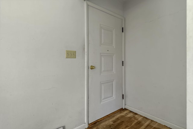 interior space featuring wood finished floors
