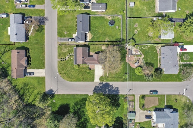 bird's eye view with a residential view