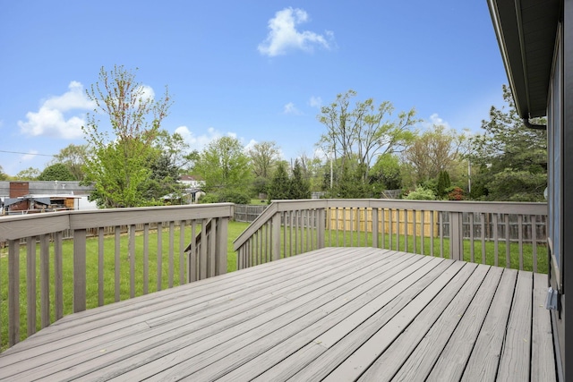 845 Mcnaughten Rd, Columbus, OH 43213 - deck featuring a lawn and a fenced backyard