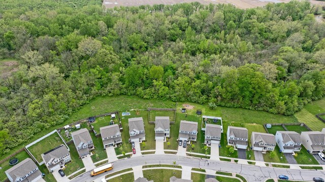 5837 Mouzon Dr, Columbus, OH 43232 - birds eye view of property with a forest view and a residential view