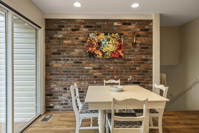 4522 Crompton Dr, Columbus, OH 43220 - dining area with light wood-type flooring and recessed lighting