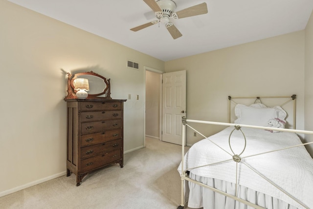 4522 Crompton Dr, Columbus, OH 43220 - bedroom featuring light carpet, baseboards, and a ceiling fan