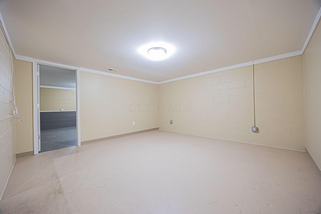 125 S Hamilton Rd, Columbus, OH 43230 - unfurnished room featuring ornamental molding and concrete floors