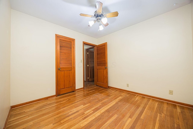 125 S Hamilton Rd, Columbus, OH 43230 - empty room featuring baseboards, light wood-type flooring, and a ceiling fan