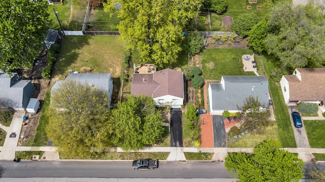 aerial view with a residential view