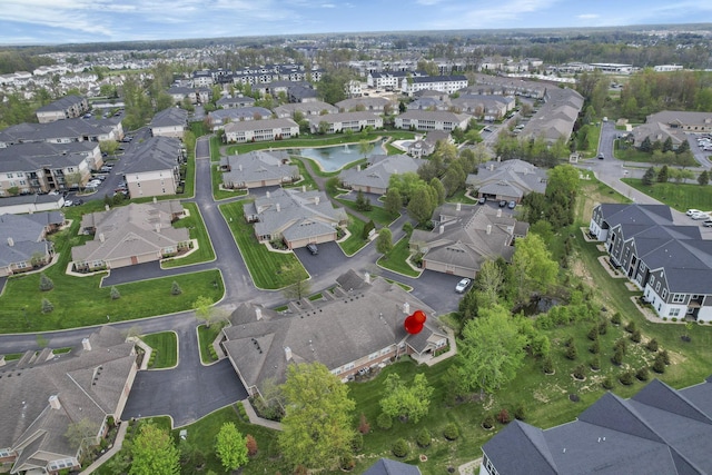 drone / aerial view with a residential view