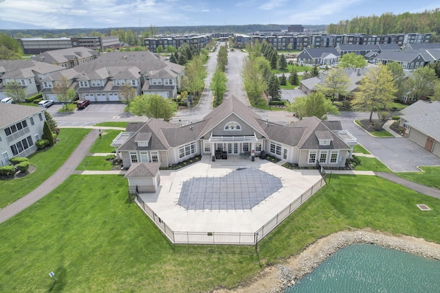 bird's eye view with a residential view
