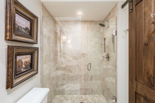 1 Miranova Pl Unit 2230, Columbus, OH 43215 - bathroom with toilet and a shower stall