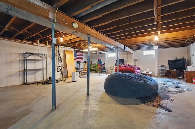 view of basement
