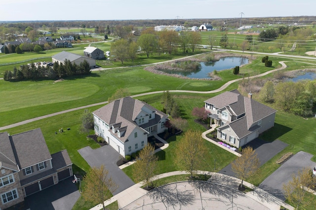 7595 Skarlocken Grn, New Albany, OH 43054 - aerial view of residential area with a nearby body of water