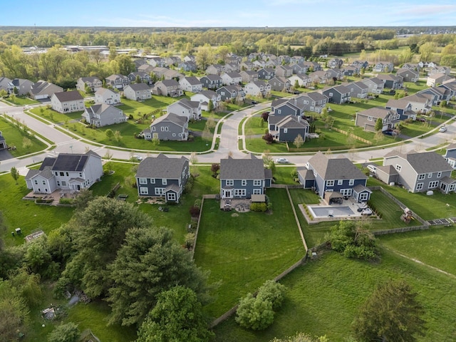 bird's eye view featuring a residential view