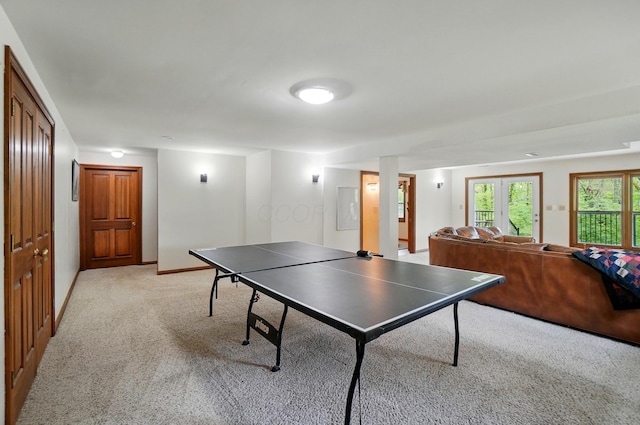 9127 Red Cedar Dr, West Chester, OH 45069 - game room featuring baseboards and light carpet