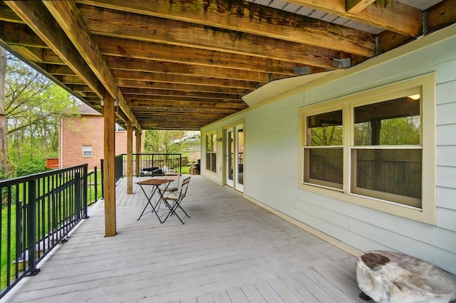 9127 Red Cedar Dr, West Chester, OH 45069 - view of wooden terrace