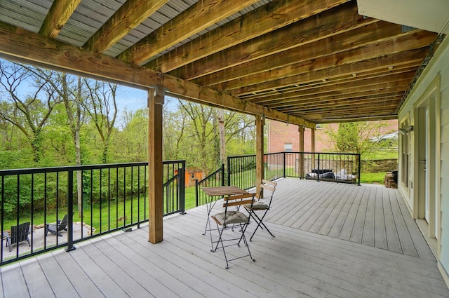9127 Red Cedar Dr, West Chester, OH 45069 - view of wooden terrace