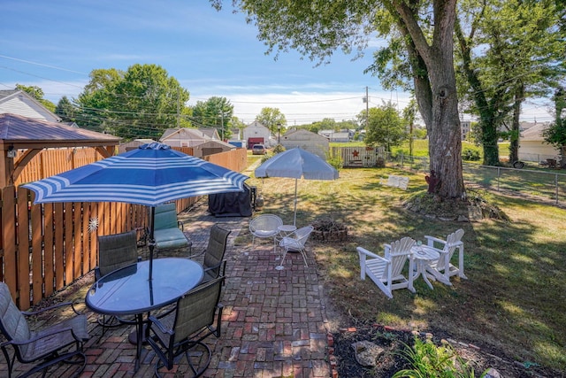 view of patio / terrace with a fenced backyard