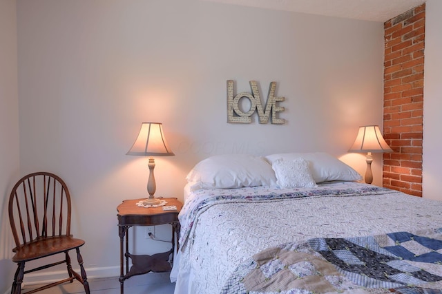 bedroom with baseboards