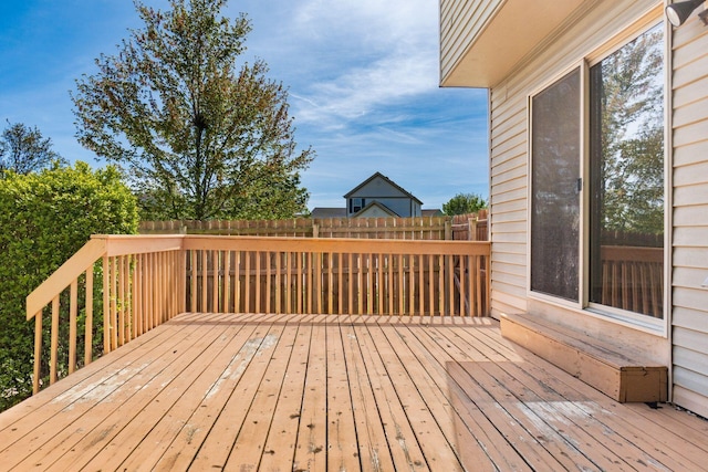 deck with fence