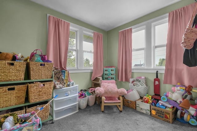 playroom featuring carpet floors