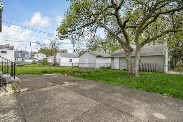 exterior space with fence private yard and a residential view
