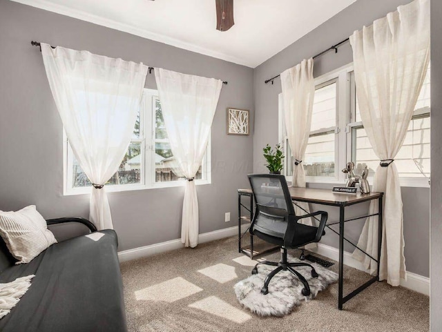 121 Haldy Ave, Columbus, OH 43204 - carpeted home office with baseboards