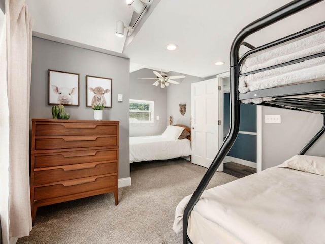 121 Haldy Ave, Columbus, OH 43204 - bedroom featuring recessed lighting, carpet, baseboards, and ceiling fan